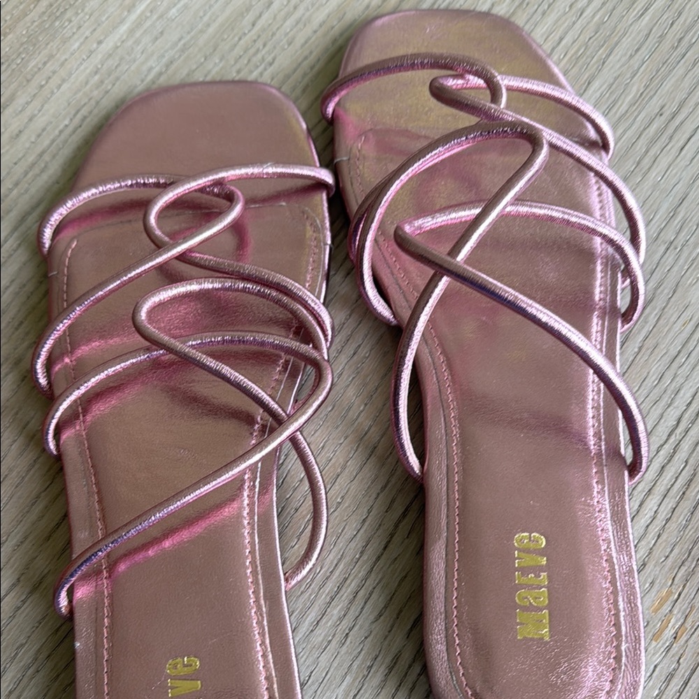 Mauve Pink Strappy Sandals